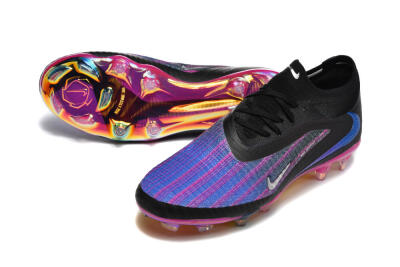 Nike Phantom 6 Elite Low FG Football Boots - Black/Vibrant Purple/Metallic Blue