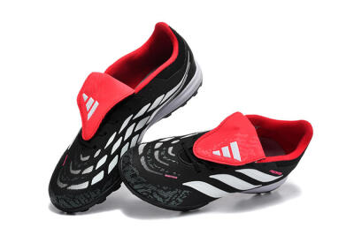 Adidas Predator 26 Elite Fold-Over Tongue TF Football Shoes - Black/Electric Pink/White