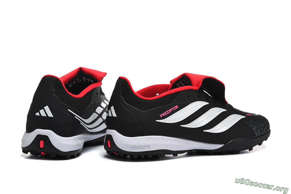 Adidas Predator 26 Elite Fold-Over Tongue TF Football Shoes - Black/Electric Pink/White 9