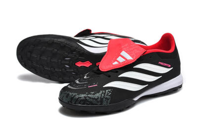 Adidas Predator 26 Elite Fold-Over Tongue TF Football Shoes - Black/Electric Pink/White
