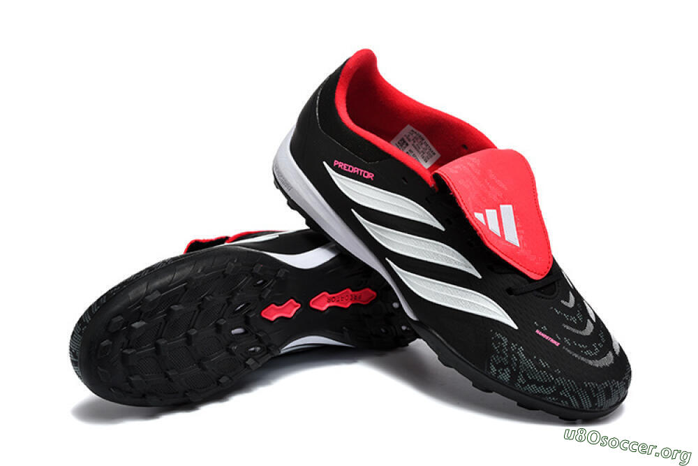 Adidas Predator 26 Elite Fold-Over Tongue TF Football Shoes - Black/Electric Pink/White 4