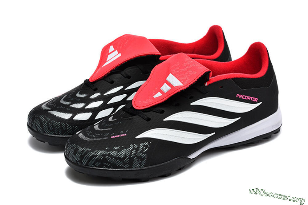 Adidas Predator 26 Elite Fold-Over Tongue TF Football Shoes - Black/Electric Pink/White 5
