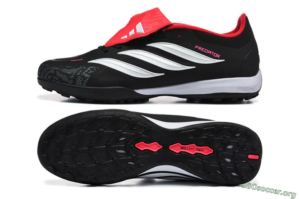 Adidas Predator 26 Elite Fold-Over Tongue TF Football Shoes - Black/Electric Pink/White 1
