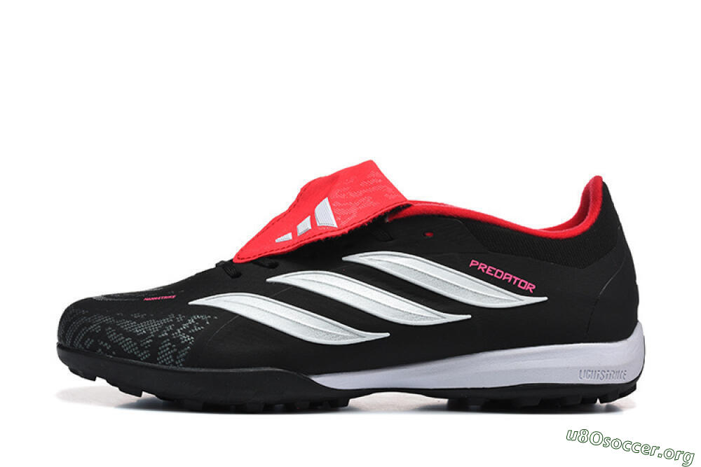 Adidas Predator 26 Elite Fold-Over Tongue TF Football Shoes - Black/Electric Pink/White 3