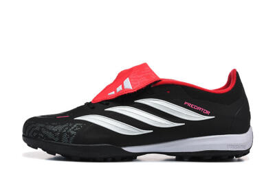 Adidas Predator 26 Elite Fold-Over Tongue TF Football Shoes - Black/Electric Pink/White