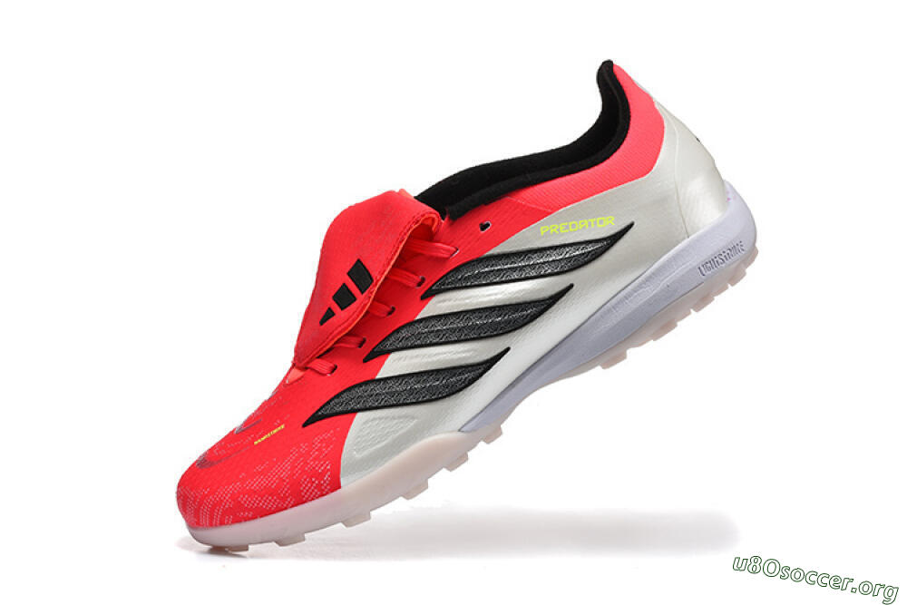 Adidas Predator 26 Elite Fold-Over Tongue TF Football Shoes - Red/Electric Red/Black 8