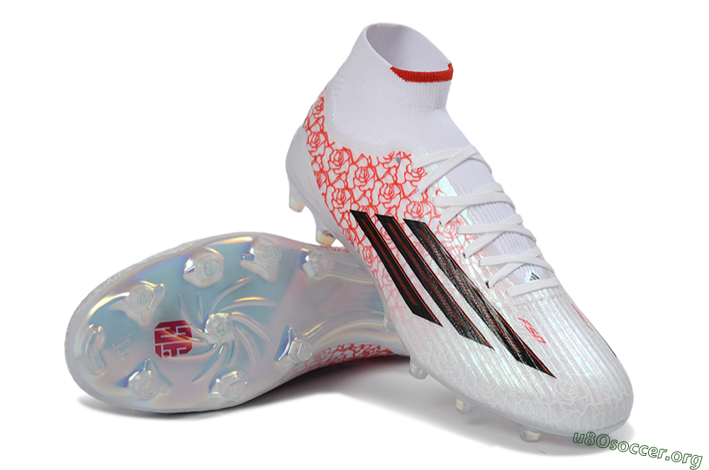 Adidas F50 Elite Mid FG Football Boots - White/Rose Red/Black 0