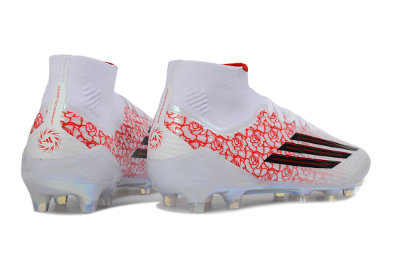 Adidas F50 Elite Mid FG Football Boots - White/Rose Red/Black