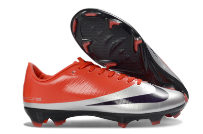 Nike Air Zoom Mercurial Vapor Superfly 1 CR7 2026 World Cup FG Football Boots - Orange/Dynamic Sunset/Metallic Silver