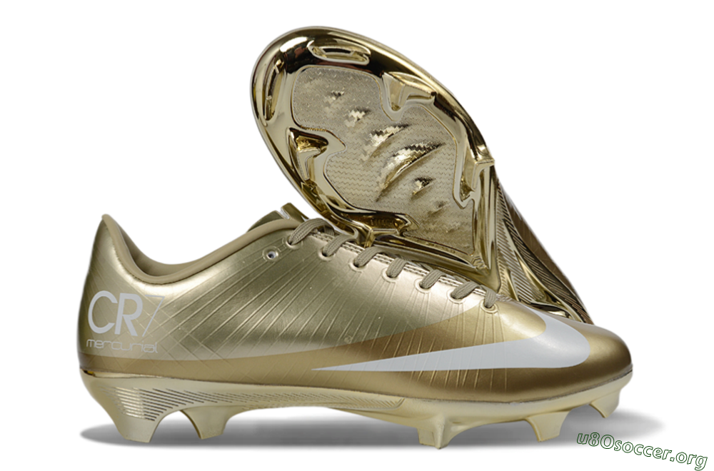 Nike Air Zoom Mercurial Vapor Superfly 1 CR7 2026 World Cup FG Football Boots - Gold/Metallic Gold/White 2