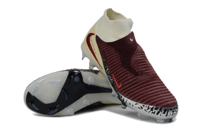 Nike Phantom 6 Elite High FG Football Boots - Red/Crimson Fusion/Soft Cream