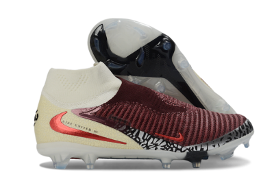 Nike Phantom 6 Elite High FG Football Boots - Red/Crimson Fusion/Soft Cream
