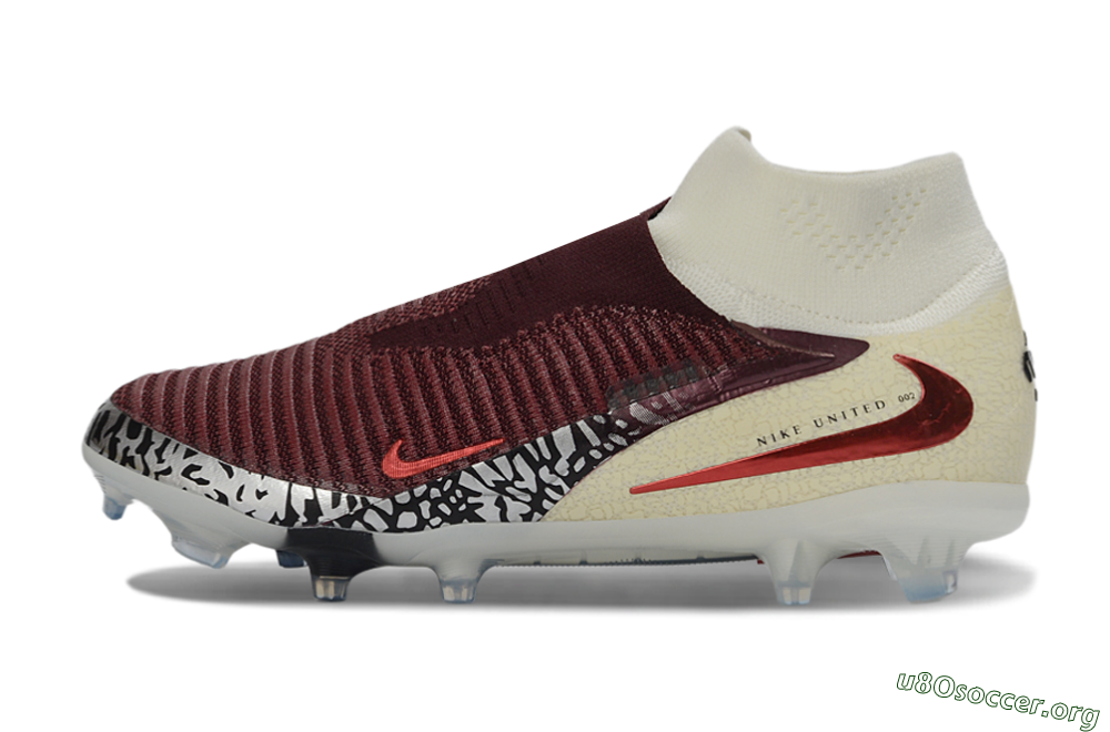 Nike Phantom 6 Elite High FG Football Boots - Red/Crimson Fusion/Soft Cream 3
