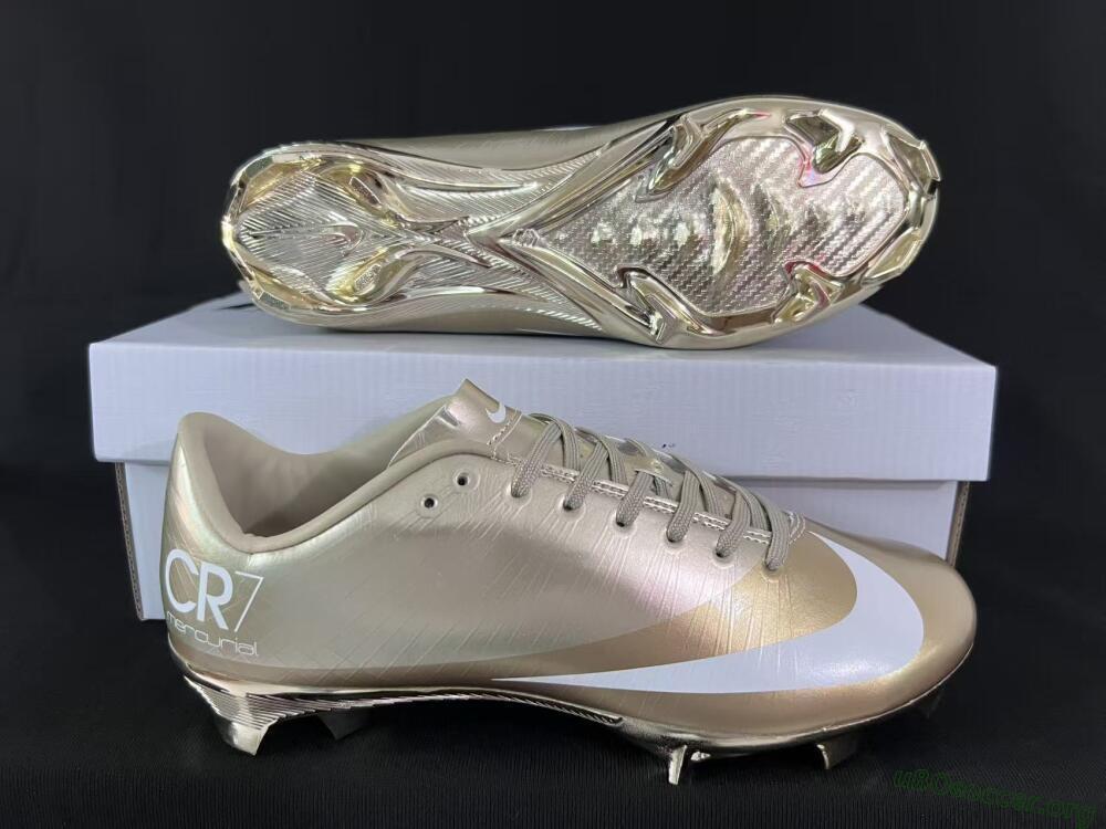 Nike Air Zoom Mercurial Vapor Superfly 1 CR7 2026 World Cup FG Football Boots - Gold/Metallic Gold/White