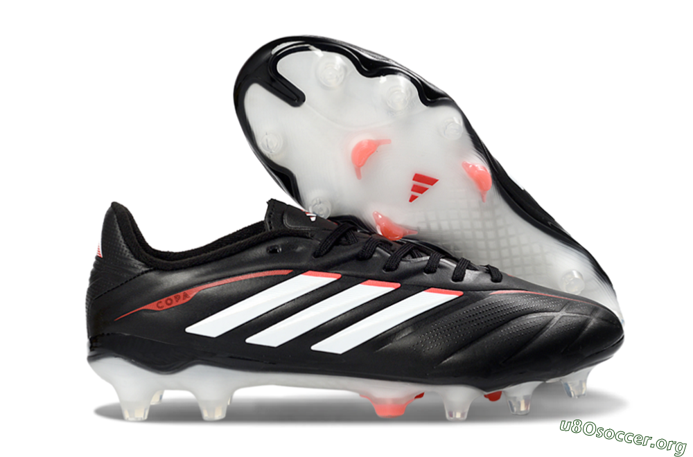 Adidas Copa Pure 3 FG Football Boots - Black/Vibrant Red/Frosted White 2