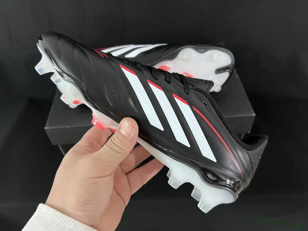 Adidas Copa Pure 3 FG Football Boots - Black/Vibrant Red/Frosted White
