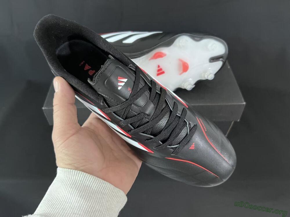 Adidas Copa Pure 3 FG Football Boots - Black/Vibrant Red/Frosted White
