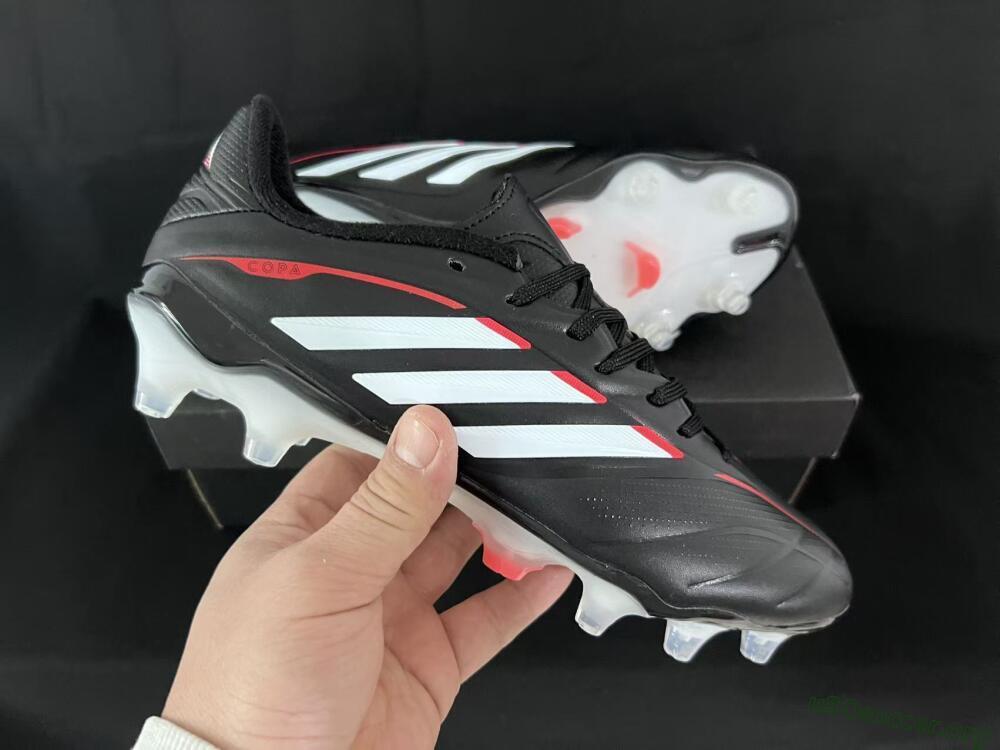 Adidas Copa Pure 3 FG Football Boots - Black/Vibrant Red/Frosted White