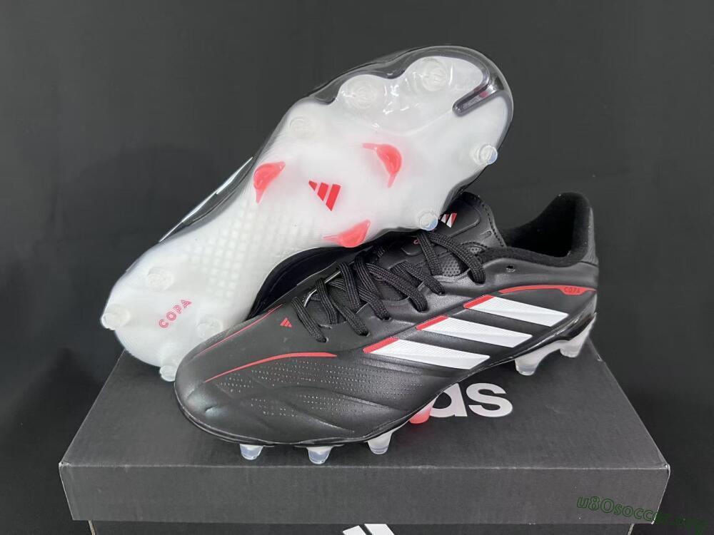 Adidas Copa Pure 3 FG Football Boots - Black/Vibrant Red/Frosted White