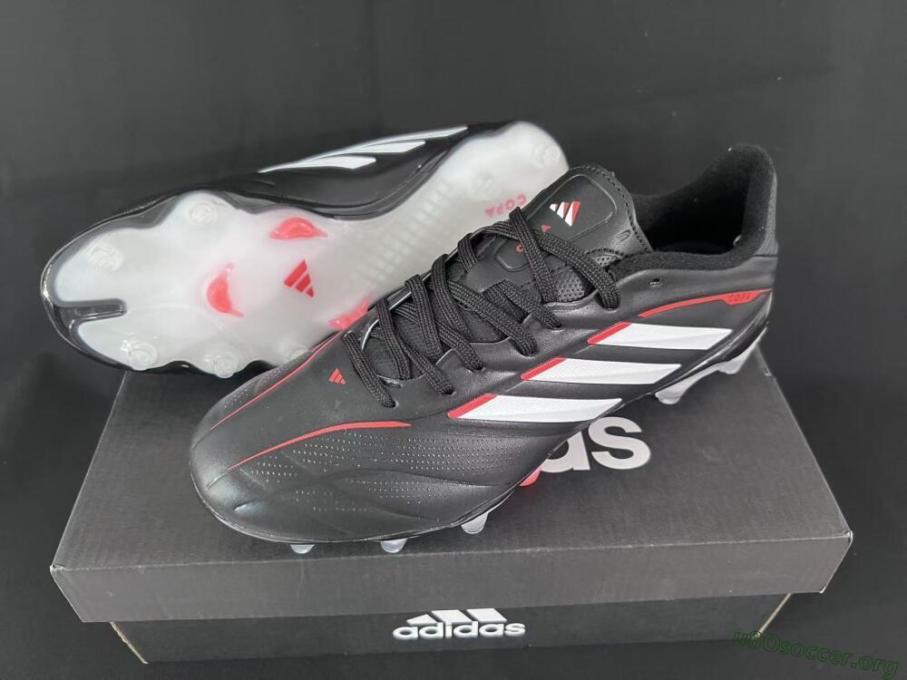 Adidas Copa Pure 3 FG Football Boots - Black/Vibrant Red/Frosted White