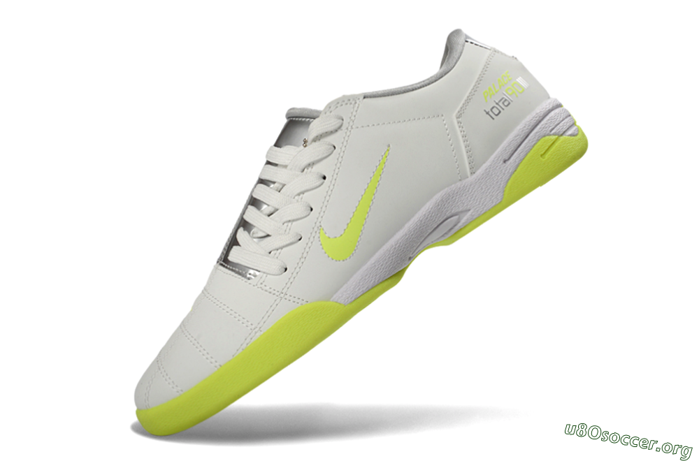 Nike Total 90 III IC Football Shoes - White/Neon Yellow/Metallic Silver 6