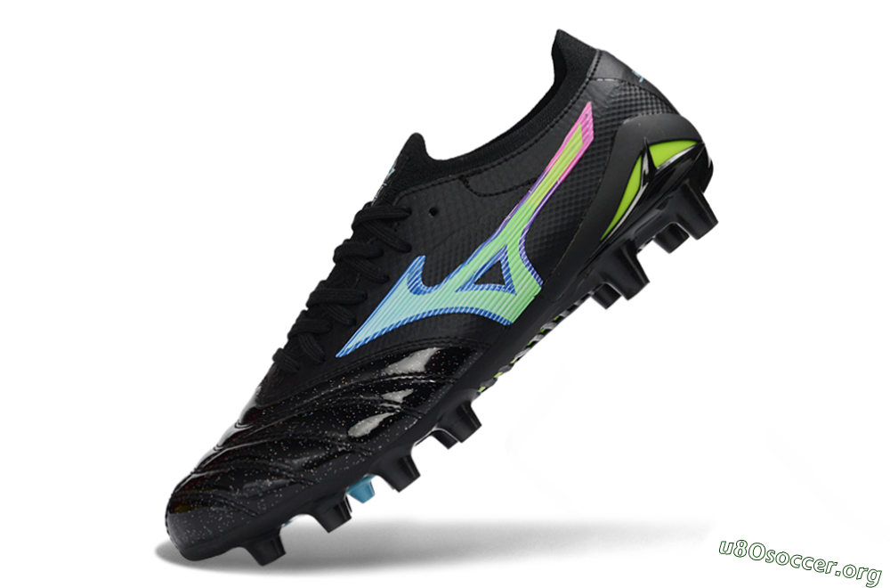 Mizuno Morelia Neo 3 FG Football Boots - Black/Electric Blue/Lime Green 5