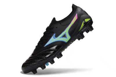 Mizuno Morelia Neo 3 FG Football Boots - Black/Electric Blue/Lime Green