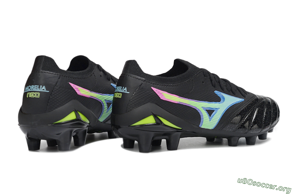 Mizuno Morelia Neo 3 FG Football Boots - Black/Electric Blue/Lime Green 6