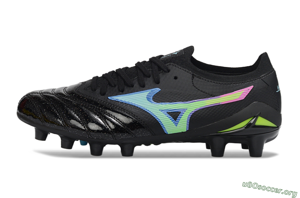 Mizuno Morelia Neo 3 FG Football Boots - Black/Electric Blue/Lime Green 3