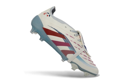Adidas Predator 25 Elite Fold-Over Tongue FG Football Boots - White/Crimson/Slate