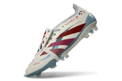 Adidas Predator 25 Elite Fold-Over Tongue FG Football Boots - White/Crimson/Slate