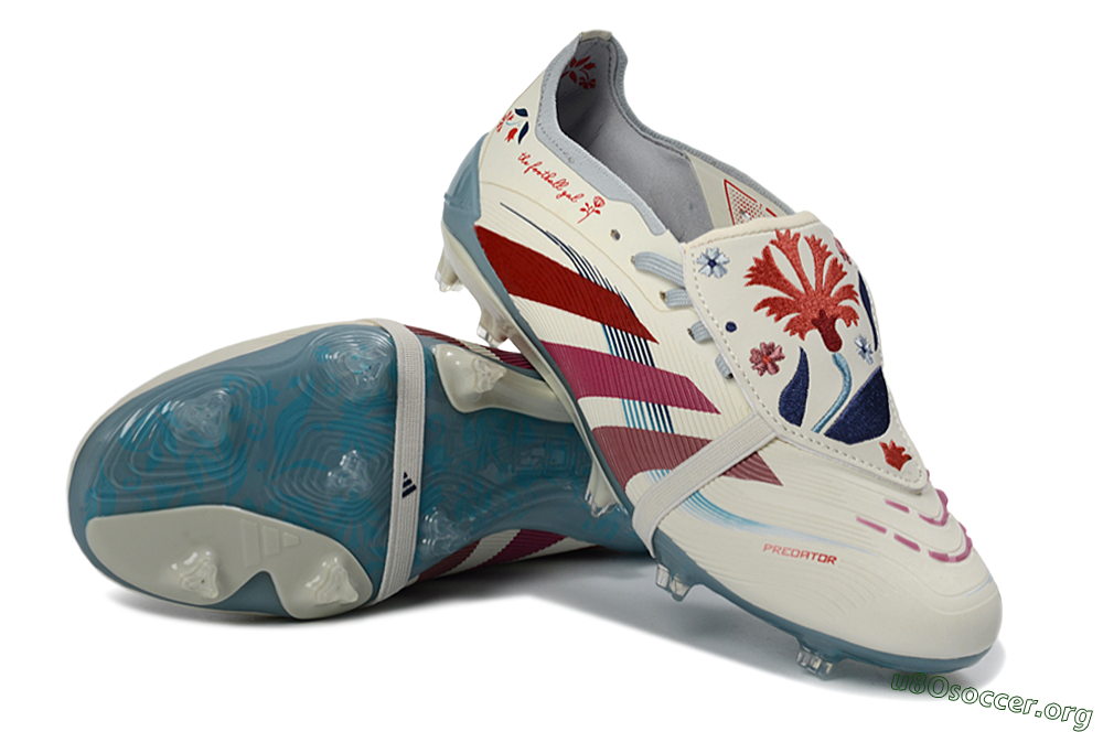 Adidas Predator 25 Elite Fold-Over Tongue FG Football Boots - White/Crimson/Slate 4