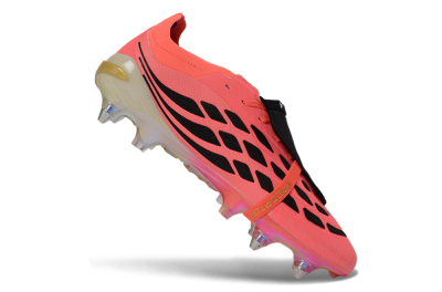 Adidas Predator 26 Elite Fold-Over Tongue SG Football Boots - Pink/Bright Coral/Metallic Gold