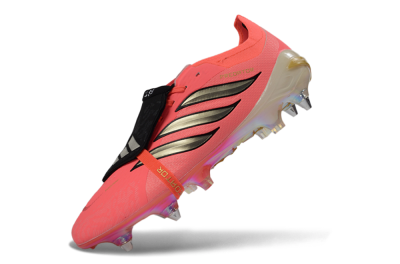 Adidas Predator 26 Elite Fold-Over Tongue SG Football Boots - Pink/Bright Coral/Metallic Gold