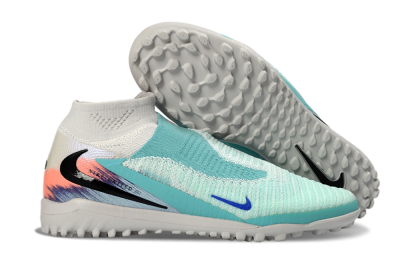 Nike Phantom 6 Elite High TF Football Shoes - Aqua/Coral Splash/Deep Blue