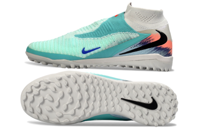 Nike Phantom 6 Elite High TF Football Shoes - Aqua/Coral Splash/Deep Blue