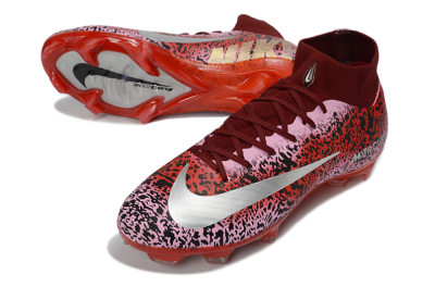 Nike Air Zoom Mercurial Superfly 10 Elite FG Football Boots - Pink/Crimson Red/Black