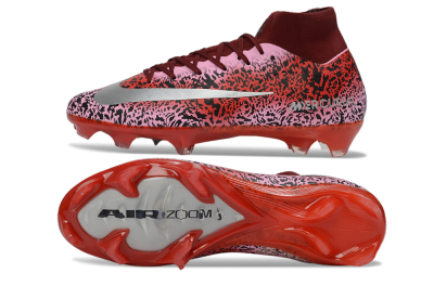 Nike Air Zoom Mercurial Superfly 10 Elite FG Football Boots - Pink/Crimson Red/Black