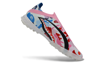 Adidas F50 Pro Laceless TF Football Shoes - Pink/Coral Breeze/Frosted Blue