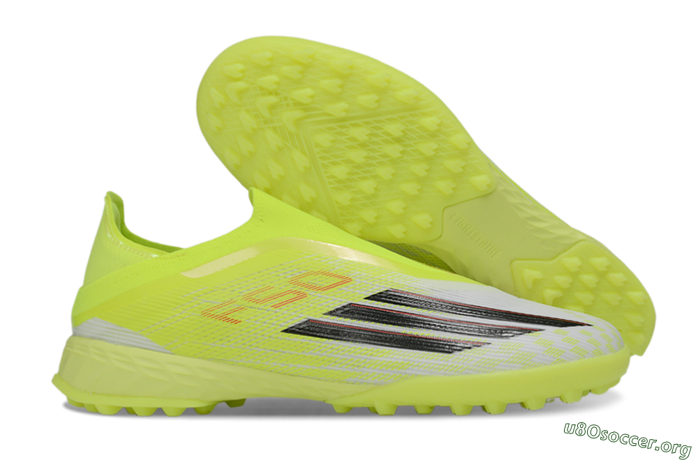 Adidas F50 Pro Laceless TF Football Shoes - Yellow/Electric Yellow/Grey Black 2