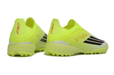 Adidas F50 Pro Laceless TF Football Shoes - Yellow/Electric Yellow/Grey Black
