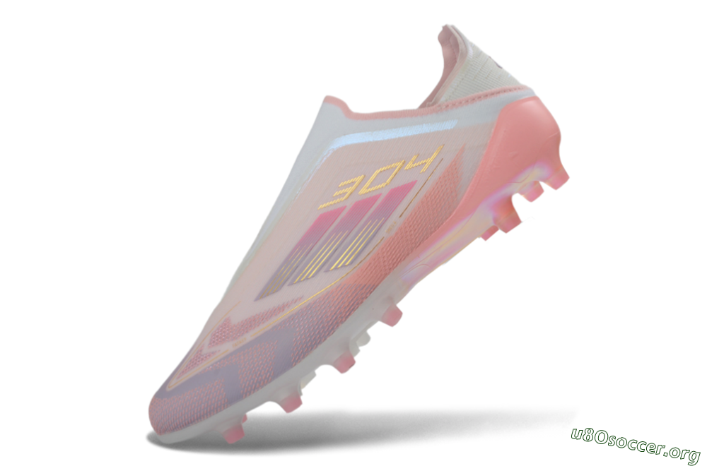 Adidas F50 304 Elite Laceless AG Football Boots - Pink/Coral Pink/Soft Lilac 6