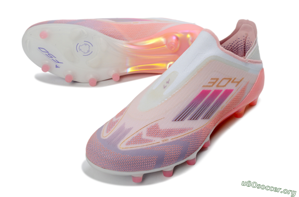 Adidas F50 304 Elite Laceless AG Football Boots - Pink/Coral Pink/Soft Lilac 0