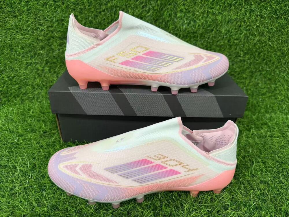 Adidas F50 304 Elite Laceless AG Football Boots - Pink/Coral Pink/Soft Lilac