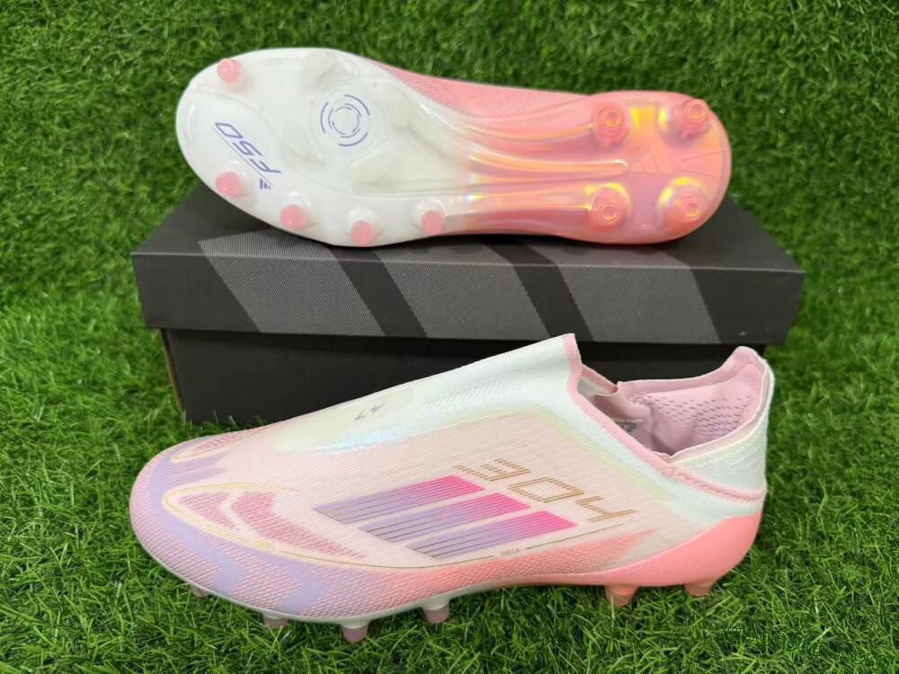 Adidas F50 304 Elite Laceless AG Football Boots - Pink/Coral Pink/Soft Lilac