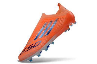 Adidas F50 Elite Laceless AG Football Boots - Orange/Sky Blue/Flame Orange