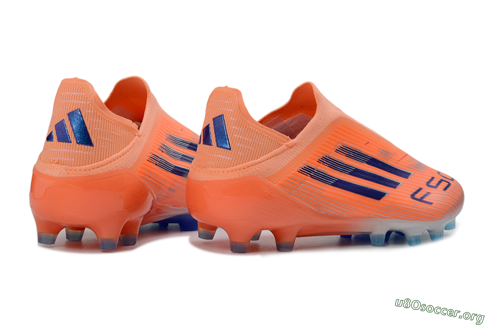 Adidas F50 Elite Laceless AG Football Boots - Orange/Sky Blue/Flame Orange 7