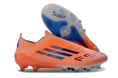 Adidas F50 Elite Laceless AG Football Boots - Orange/Sky Blue/Flame Orange