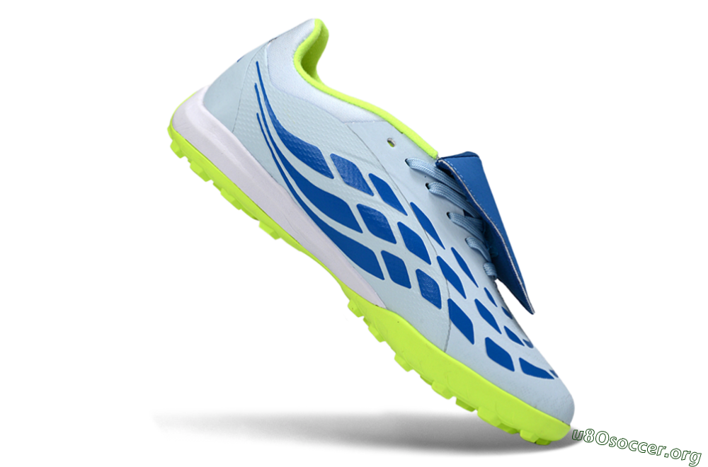 Adidas Predator 26 Elite Fold-Over Tongue TF Football Shoes - Blue/Lime Green/Neon Yellow 5