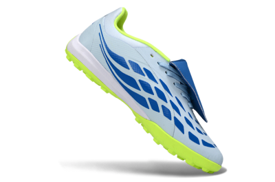 Adidas Predator 26 Elite Fold-Over Tongue TF Football Shoes - Blue/Lime Green/Neon Yellow